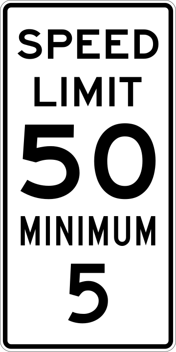 File:Speed Limit 50 Minimum 5 sign.svg