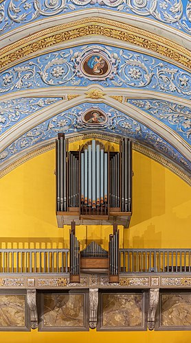 Pipe organs in the Saint Martin church in Portet-sur-Garonne, Haute-Garonne, France