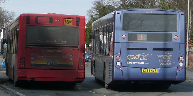 File:Stagecoach Hants & Surrey 33020 and 22752 rear.JPG