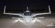 Wright Stagger EZ, a three-seat modification of the Rutan LongEZ. Stagger EZ.jpg