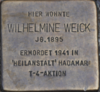 Stolperstein Bretten Wilhemine Weick klein.png