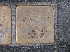 Stolperstein Chaja Schwarzwald, 1, Große Marktstraße 15-17, Offenbach am Main.jpg