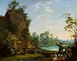 Two Gentlemen Going a Shooting, with a View of Creswell Crags (ca. 1767), oil on canvas, 54 x 64 cm., National Museum in Warsaw