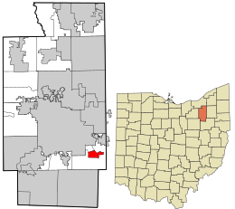 Umístění v Summit County a státě Ohio.