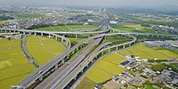 東名高速公路與伊勢灣岸自動車道交會的豐田系統交流道