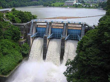 The discharge of Takato Dam
