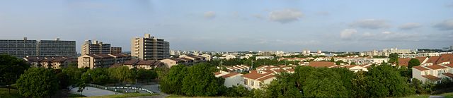 Panoramic view of Tama New Town