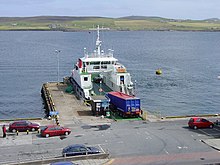 The Bressay Ferry, MV Leirna, at Lerwick. The Bressay Ferry at Lerwick - geograph.org.uk - 100945.jpg