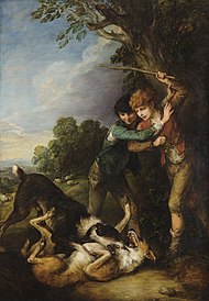 Thomas Gainsborough - Dois meninos pastores com cães lutando (1783) .jpg