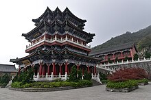 The Tianmenshan Temple at Tianmen Mountain