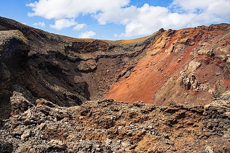 Montaña de Timanfaya, caldera, Timanfaya National Park Lanzarote