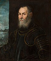 Portrait of a Venetian admiral label QS:Len,"Portrait of a Venetian admiral" label QS:Lpl,"Portret weneckiego admirała" label QS:Lfr,"Portrait d'un amiral vénitien" , Jacopo Tintoretto