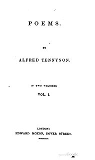 <i>Poems</i> (Tennyson, 1842) Anthology by Alfred, Lord Tennyson