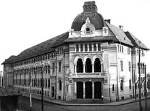 Palatul Școalelor Comerciale, în jurul anului 1938, devenit Colegiul Național Ion Luca Caragiale.