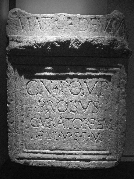 Votive altar inscribed to Mater Deum, the Mother of the Gods, from southern Gaul[52]