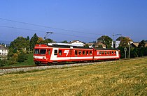 Die Jura-spoorwegtrein.