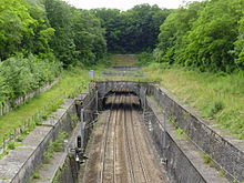 Tranchée est du tunnel de Bréval.