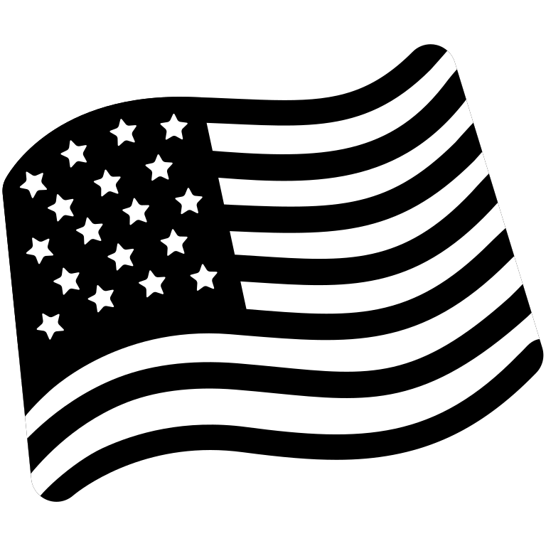 Download File:U.S. flag emoji black white.svg - Wikimedia Commons