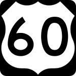 Straßenschild des U.S. Highways 60