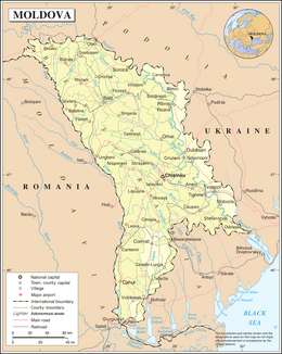 Mapa da Moldávia