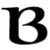 Approximate form of upper case B when the loop was dropped to form lower case b