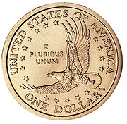 Reverse of a United States dollar coin