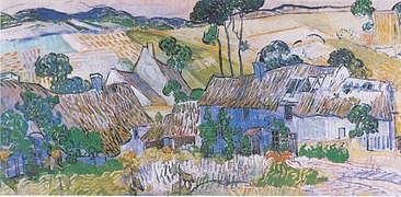 Vincent Van Gogh, Slamnate kuće kod brda, 1890.