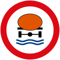 No vehicles carrying hazardous goods which may pollute water