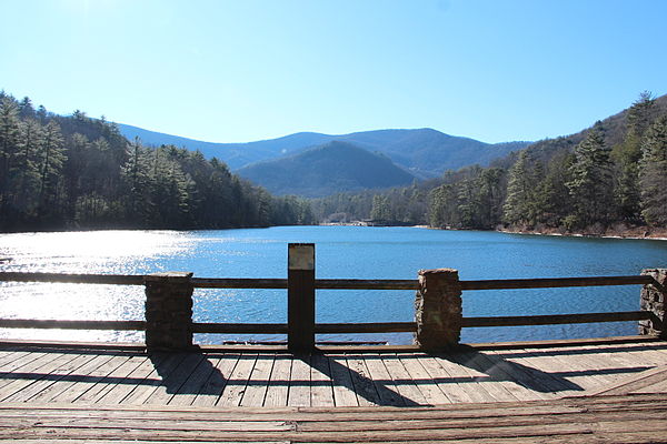 View of Lake Trahlyta in Vogel State Park