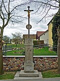 Prayer cross on a granite base