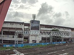 Before renovation, from the railway lines next to the stadium