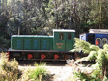 Diesel locomotive at Teepookana West Coast Wilderness Railway diesel locomotive.jpg