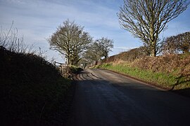 Westwards view on Watling Street - Wall, Staffordshire - geograph.org.uk - 6396202.jpg