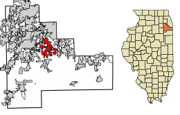 Locatie van New Lenox in Will County, Illinois.