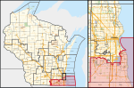 Thumbnail for File:Wisconsin's 1st congressional district in Milwaukee (since 2023).svg