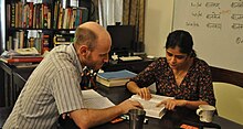 Zabaan Language Institute Neha Tiwari teaching David Advanced Hindi.jpg