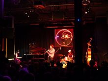 The Zoe Rahman Quartet playing at Band on the Wall during the Manchester Jazz festival in 2012 Zoe Rahman Quartet (7600892344).jpg