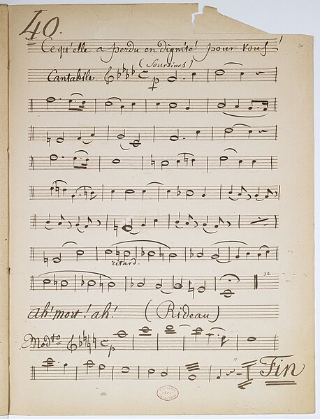 File:"André Gérard. Drame en 5 Actes. Musique de M. Ancessy.... Première Représentation le 30 Avril 1857. Odéon." Musique de scène pour la, pièce de Victor Séjour - btv1b525044130 (125 of 574).jpg