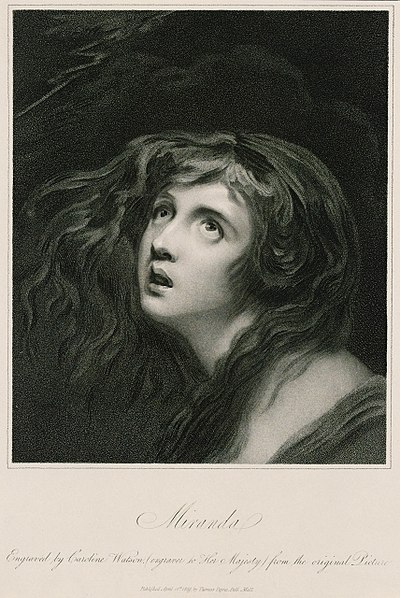 File:'Miranda (Emma Hamilton). Engraved by Caroline Watson 14 Aug 1809, engraver to Her Majesty, from the original Picture' RMG PU3234.jpg