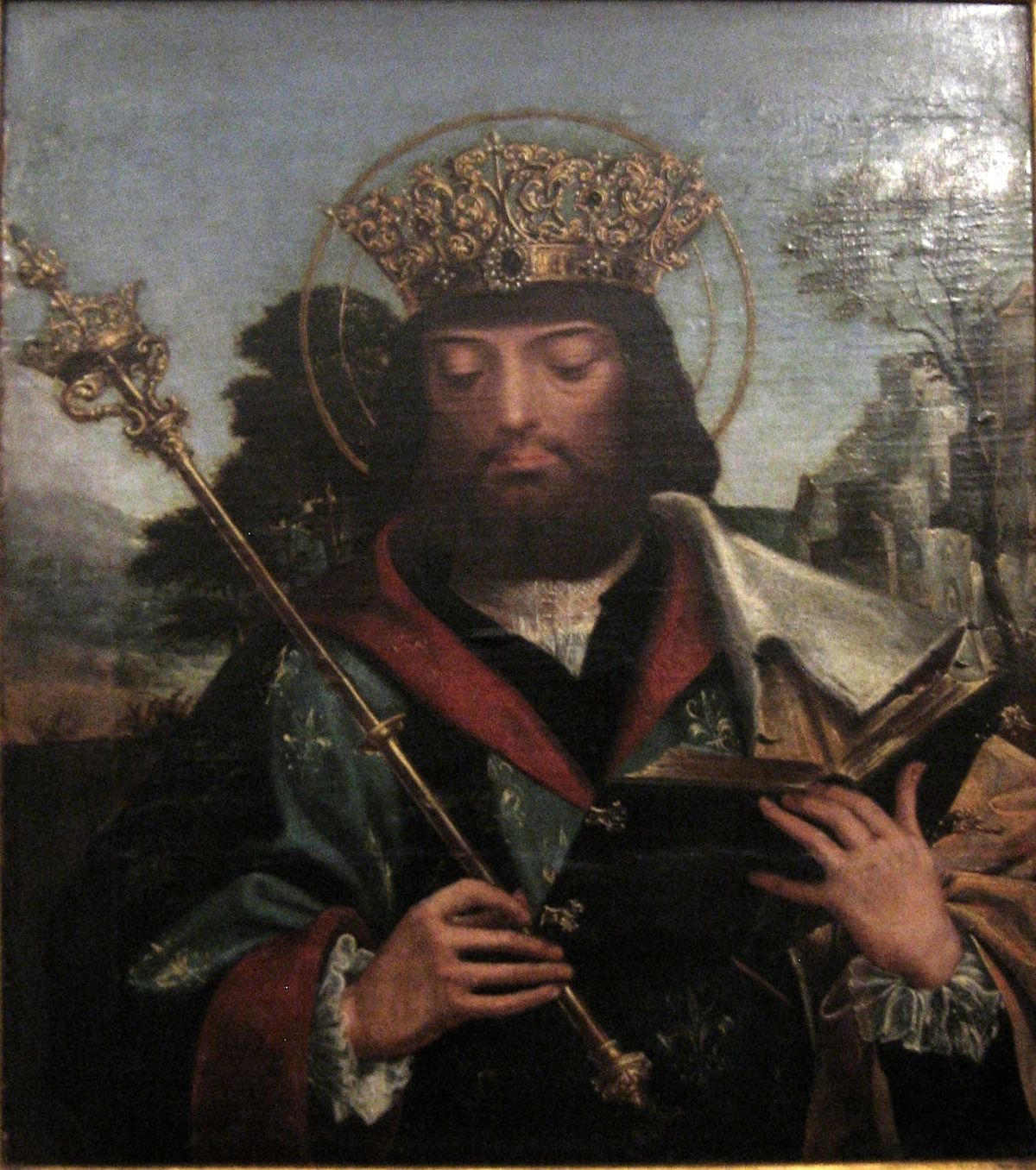 File:'Saint Louis, King of France', painting by the Master of Sardoal.jpg -  Wikimedia Commons