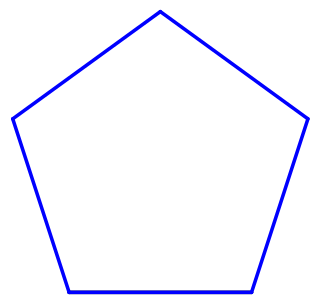 Ein Fünfeck, auch Pentagon, i