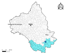 Viala-du-Pas-de-Jaux dans le canton des Causses-Rougiers en 2020.