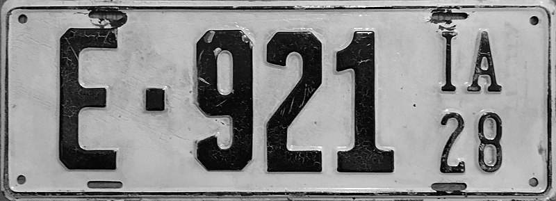 File:1928 Iowa license plate.JPG