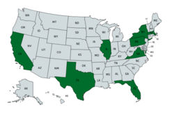 States represented at the 1954 Little League World Series 1954 Little League World Series teams.png