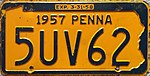 1957 Pennsylvania nummerplate.jpg