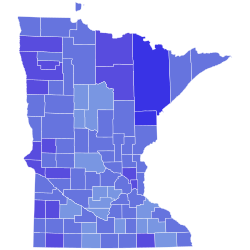 1976 Senaatsverkiezingen van de Verenigde Staten in Minnesota resultatenkaart door county.svg