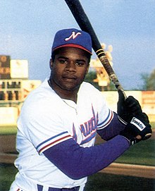 Lenny Harris had 212 hits in 804 pinch hit at bats, both records in Major League Baseball. 1988 Nashville Lenny Harris.jpg