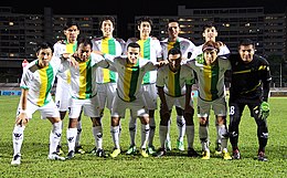 Woodlands Wellington's starting lineup against Balestier Khalsa on 2 May 2013, pictured here in their white home strip.
Back (from left): Rosman Sulaiman, Cho Sung-hwan, Jang Jo-yoon, Shahril Alias, Ang Zhiwei
Front (from left): Atsushi Shimono, Farizal Basri, Khalid Hamdaoui, Armanizam Dolah (C), Moon Soon-ho, Yazid Yasin 2013 Woodlands Wellington First Team.jpg