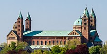Speyer Cathedral, consecrated in 1061 2015 04 23 114 Speyerer Dom Sudseite.jpg