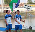 * Nomination Uzbekistan at 2018 World Rowing Junior Championships. By User:Sandro Halank --Andrew J.Kurbiko 00:34, 27 October 2019 (UTC) * Decline Focus only to person in the front, you should have used a higher f-value --Michielverbeek 08:55, 27 October 2019 (UTC)